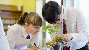 Elevi la ora de biologie