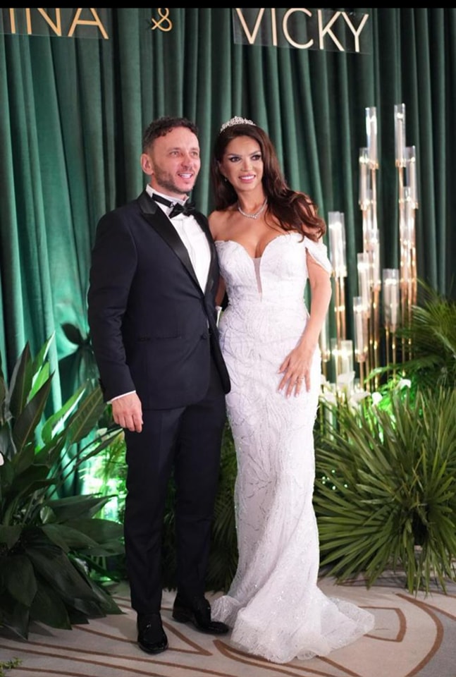 Cristina Spătar și Vicențiu Mocanu, la nunta lor