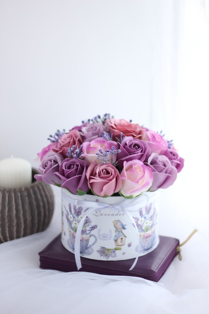 Aranjament flori de săpun