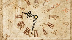 Calendar antic, ceas cu cifre romane