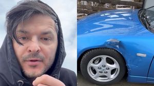 Liviu Vârciu mașină avariată