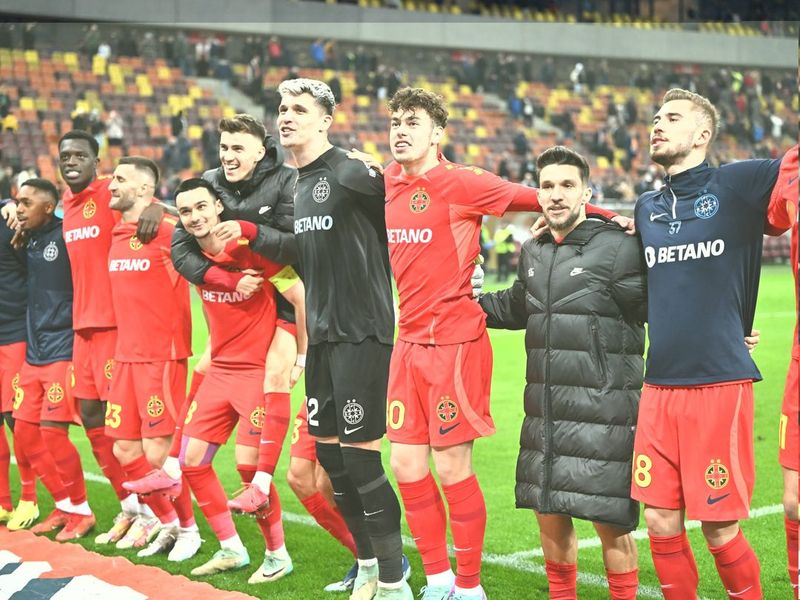 FCSB ocupă prima poziție în clasamentul Superligii, cu 58 de puncte, în cele 27 etape disputate. fcsb superliga