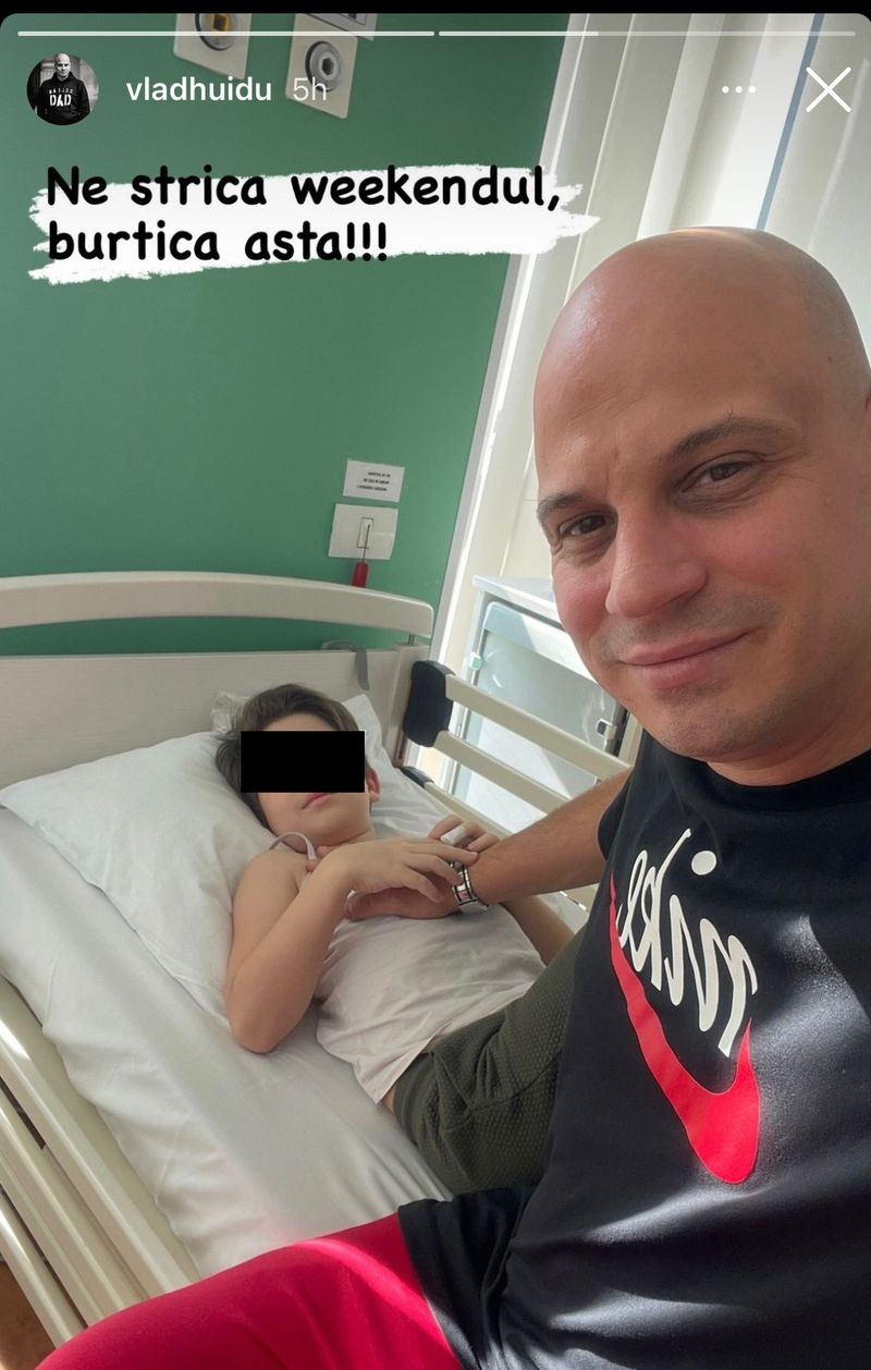 Fiul Giuliei Anghelescu și al lui Vlad Huidu, pe patul de spital
