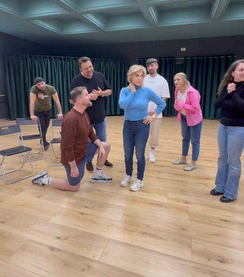 Lordana Groza și Stuart Hickey repetiție artiști