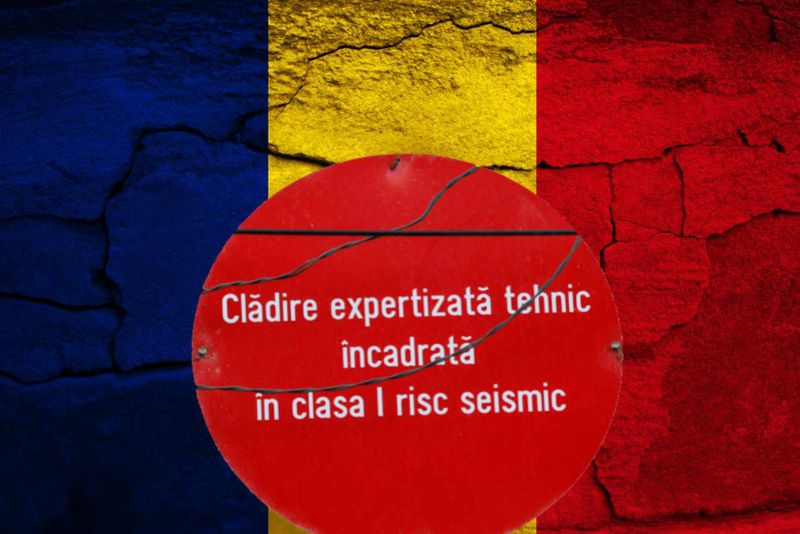 Anunț clădire cu risc seismic