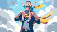 tata si fiu, ilustratie tata si fiu, ziua barbatului 