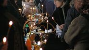 Colivă, lumânări, Credicioși în Biserică