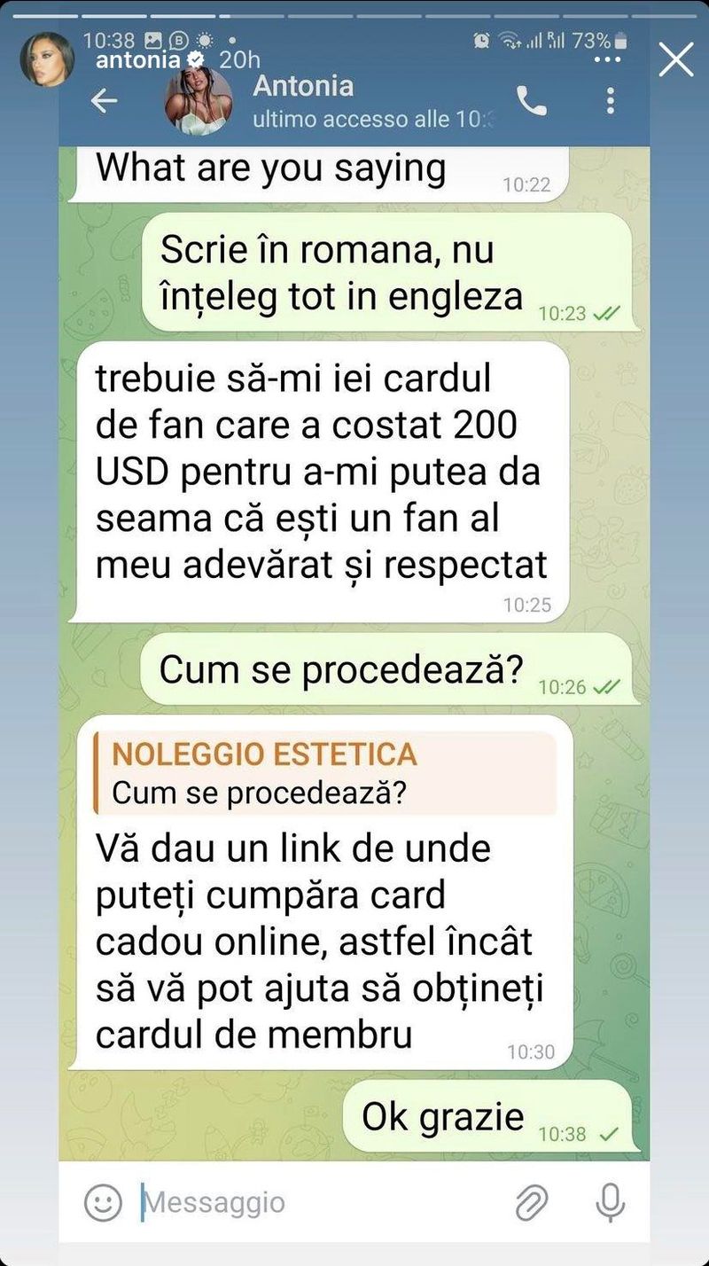Antonia escrocherie