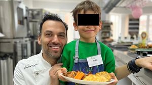 chef Ștefan Popescu și fiul său