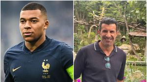 Kylian Mbappe, jucător la PSG; Luis Figo, fost fotbalist