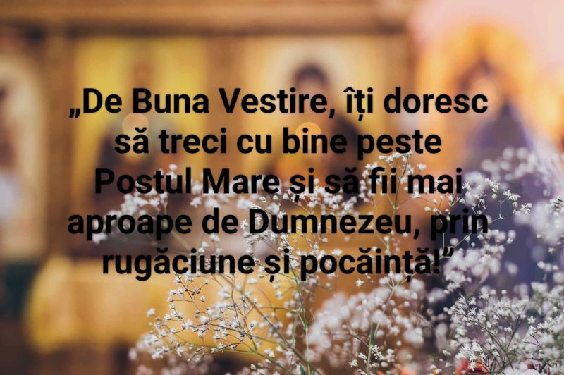 Imagine cu mesaj de Buna Vestire