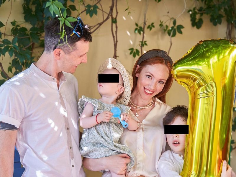 Olimpia Melinte, alături de familia sa