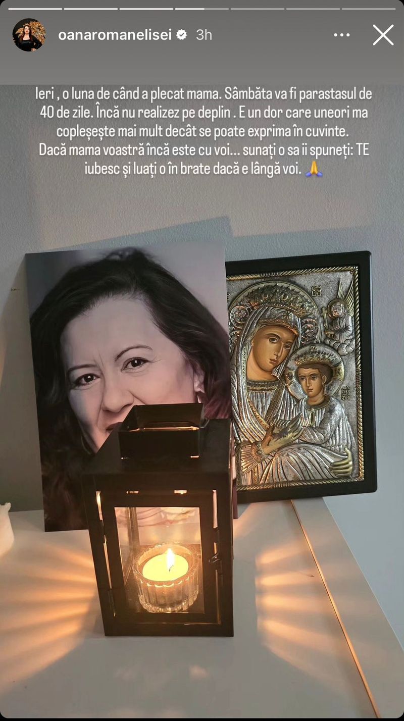 Oana Roman mesaj emoționant
