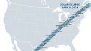 Harta orașelor unde se poate vedea Ecplipsa de Soare, din 8 aprilie 2024