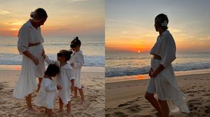 Laura Cosoi și fiicele sale  Laura Cosoi și fiicele sale