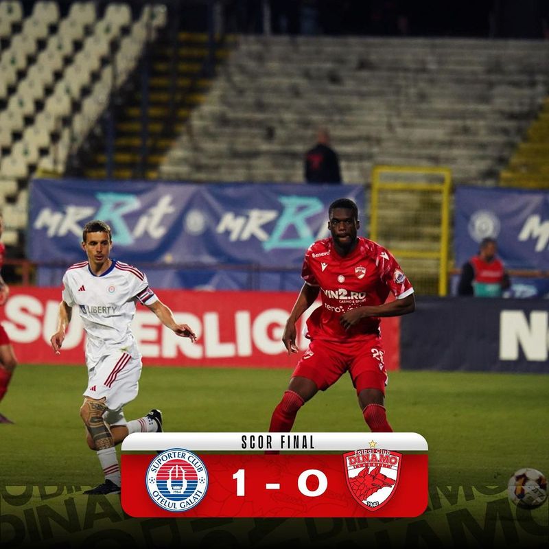 Oțelul Galați s-a impus pe teren propriu cu scorul de 1-0 în fața celor de la Dinamo. otelul dinamo