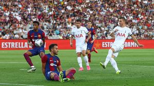 Barcelona în timpul unui meci amical contra celor de la Tottenham  Barcelona Tottenham, partidă amicală