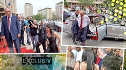 Așa își face apariție un miliardar adevărat! Are oameni care îi deschid portiera, îl îmbracă și îl escortează pe drum. L-a prins din urmă și iubita tinerică. WOWbiz a surprins întreg momentul | EXCLUSIV