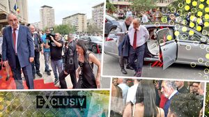 Așa își face apariție un miliardar adevărat! Are oameni care îi deschid portiera, îl îmbracă și îl escortează pe drum. L-a prins din urmă și iubita tinerică. WOWbiz a surprins întreg momentul | EXCLUSIV