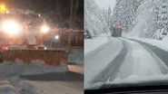 Peisaj de iarnă la munte, cu doar câteva zile înainte de Paște