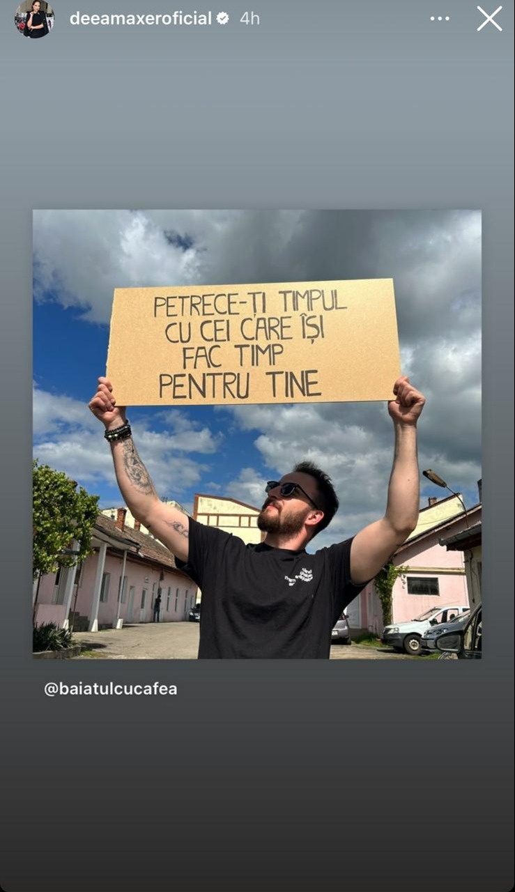 Mesajul postat de Deea Maxer pe rețelele de socializare