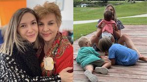 Adela Popescu și mama sa