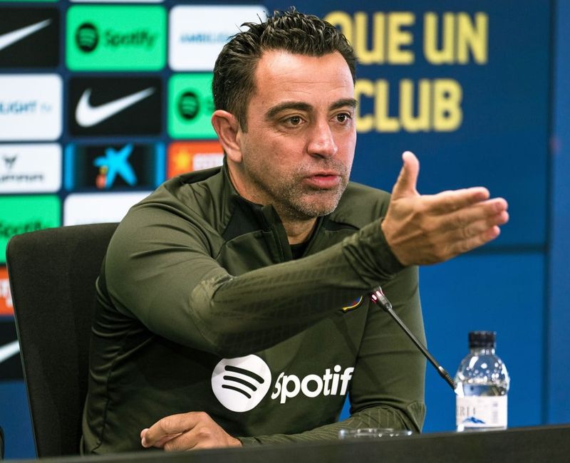 Xavi Hernandez în cadrul unei conferințe de presă