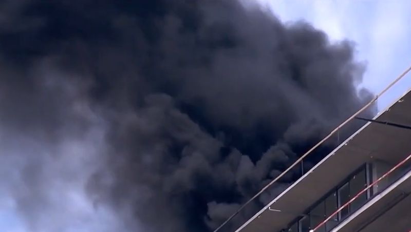 Incendiu &icirc;n zona de nord a Capitalei