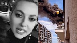 Lidia Buble, în stare de șoc! Incendiul din nordul Capitalei se întâmplă chiar lângă ea! Artista a surprins întregul moment