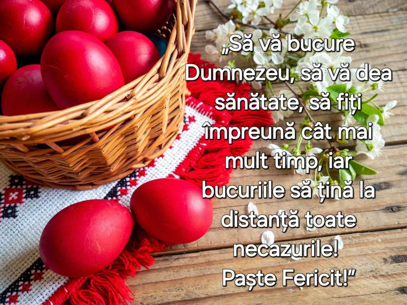 felicitare de paste, mesaje de paste 2024, urări de paste 