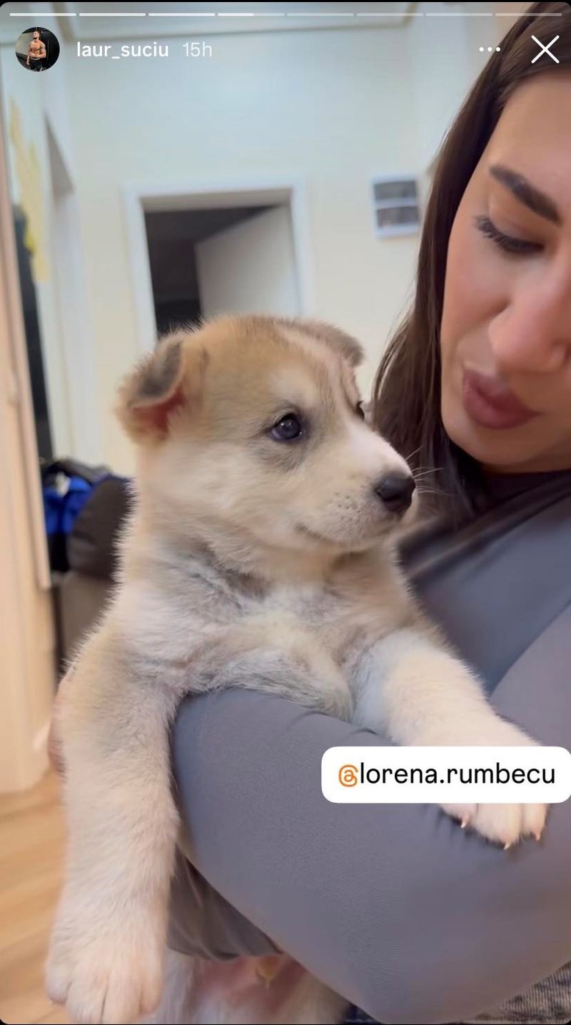 Lorena și cățelul Enzo