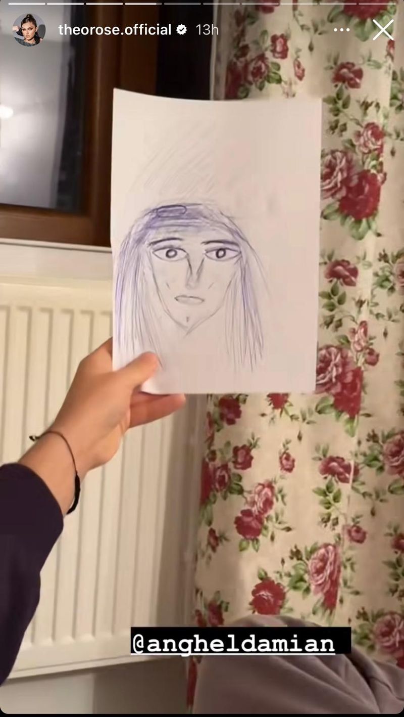 Portretul lui Theo Rose, desenat de Anghel Damian