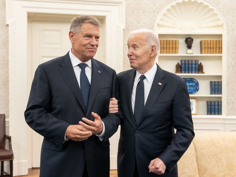 Președintele Klaus Iohannis, alături de președintele Joe Biden klaus iohannis joe biden