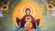 Pictură cu Maica Domnului și Iisus Hristos
