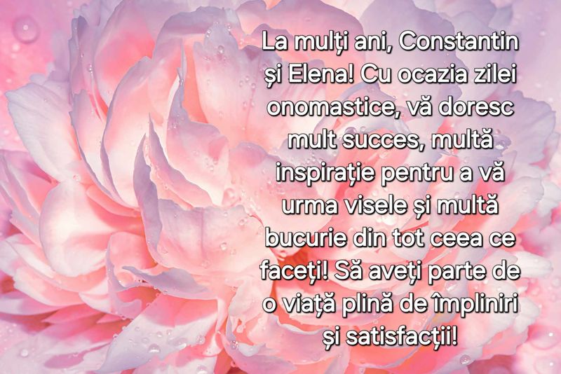 Urări de Sfinții Constantin și Elena