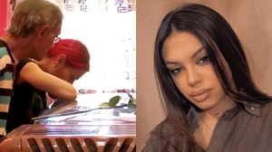 Mama Monicăi, tânăra de 17 ani moartă în accidentul din Timiș, nedezlipită de sicriul fiicei sale! Femeia a început să urle de durere la căpătâiul fetei. Scene sfâșietoare