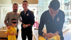 Adrian Mutu și fiul său, întâlnire cu Cristiano Ronaldo