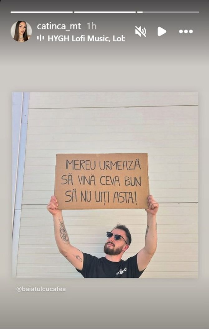Mesajul postat de Catinca pe Instagram Catinca mesaj