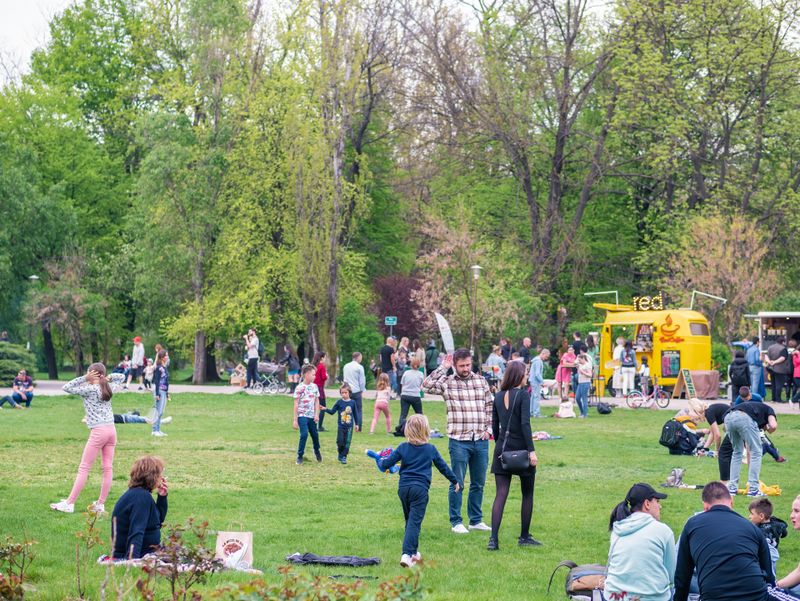 iarba verde, eveniment, copii, parc