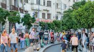 zi, vara, promenada, oameni la plimbare