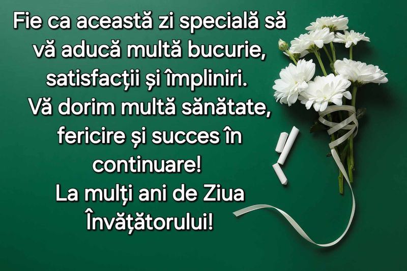 Felicitare de Ziua Învățătorului