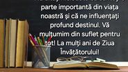 Felicitare de Ziua Învățătorului