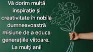 Felicitare de Ziua Învățătorului