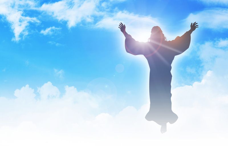 cer senin, silueta Iisus Hristos