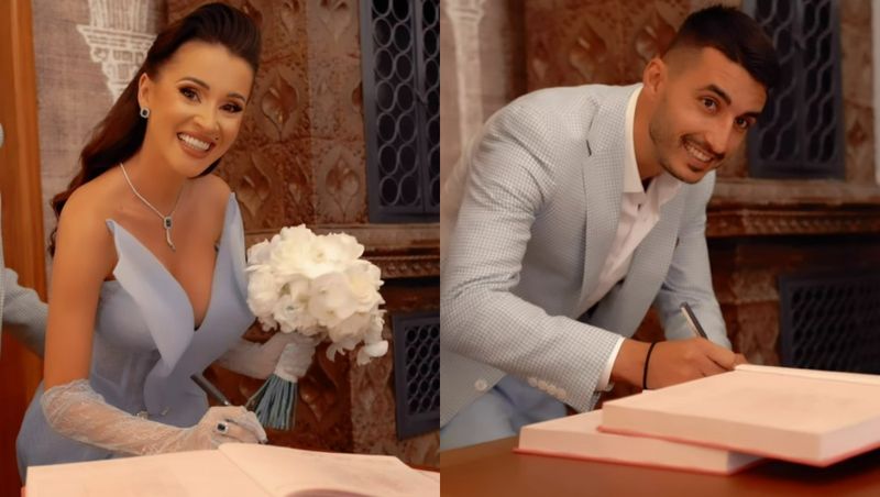 Ana-Maria Barnoshi și iubitul ei în ziua când s-au cununat civil Ana-Maria Barnoshi și iubitul ei în ziua când s-au cununat civil