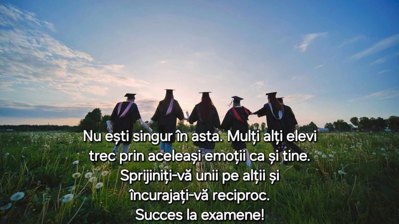 Mesaje de susținere pentru elevii care dau examen