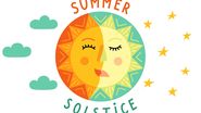 summer solstice, vector, soare, luna, solstitiul de vara