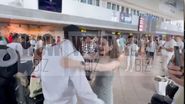 Ramona Gabor, reîntâlnire în aeroport cu Irina și Irinel Columbeanu
