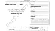 Subiecte Matematică Evaluarea Națională 2024