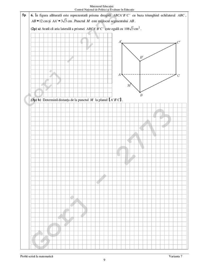 Subiecte Matematică Evaluarea Națională 2024 Subiecte Matematică Evaluarea Națională 2024